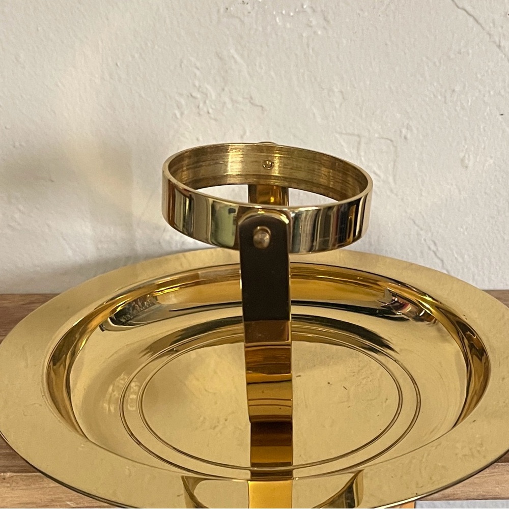 PartyLite Vintage Candle Holder Gold Brass